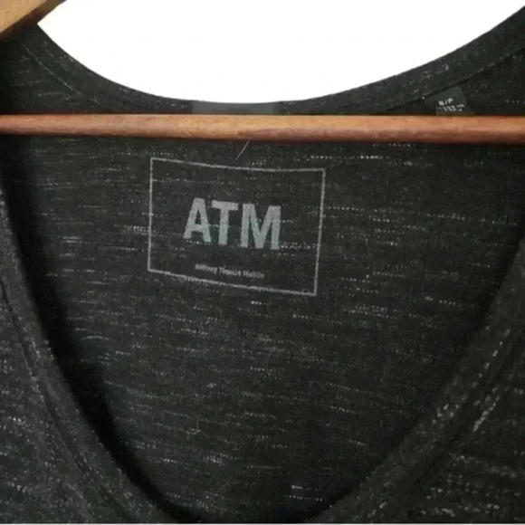 ATM Anthony Thomas Melillo Tee Shirt Dress Mini Black Heather Women's size Small - Picture 9 of 14
